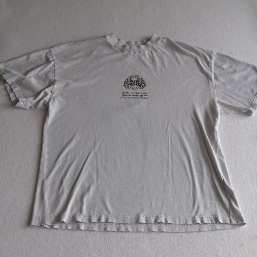 Darc Sport T-Shirt Mens Large Cream Wolves NFGU Bodybuilding Graphic Tee
